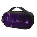 Purple Heartbeat Print Portable Cooler Travel Case