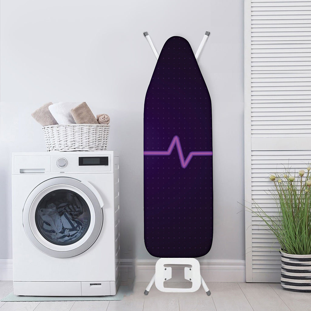 Purple Heartbeat Print Ironing Board Cover