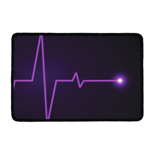 Purple Heartbeat Print Kitchen Mat