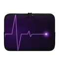 Purple Heartbeat Print Laptop Sleeve