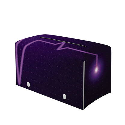 Purple Heartbeat Print Leather Tissue Box Cover