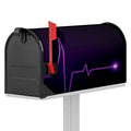 Purple Heartbeat Print Mailbox Cover