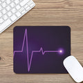 Purple Heartbeat Print Mouse Pad