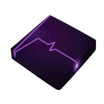 Purple Heartbeat Print Outdoor Seat Cushion Cover