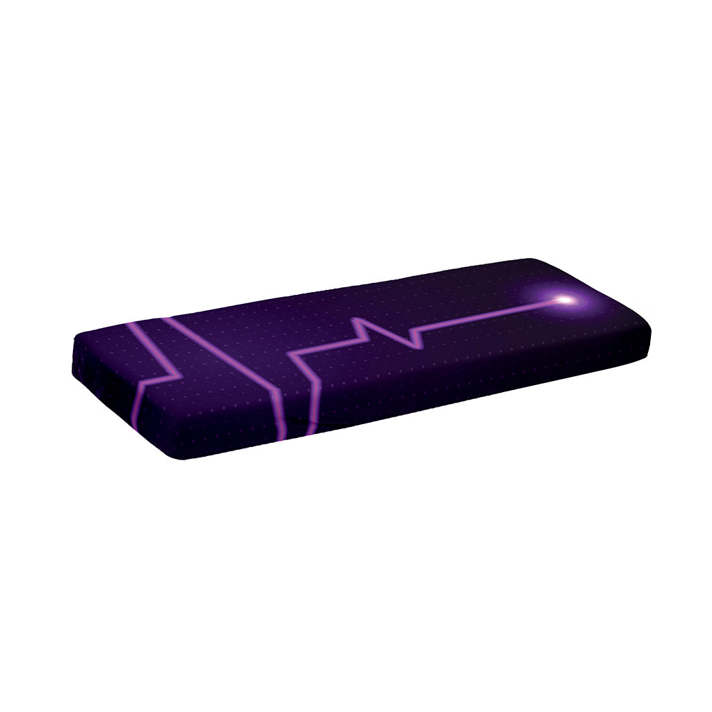 Purple Heartbeat Print Piano Keyboard Cover