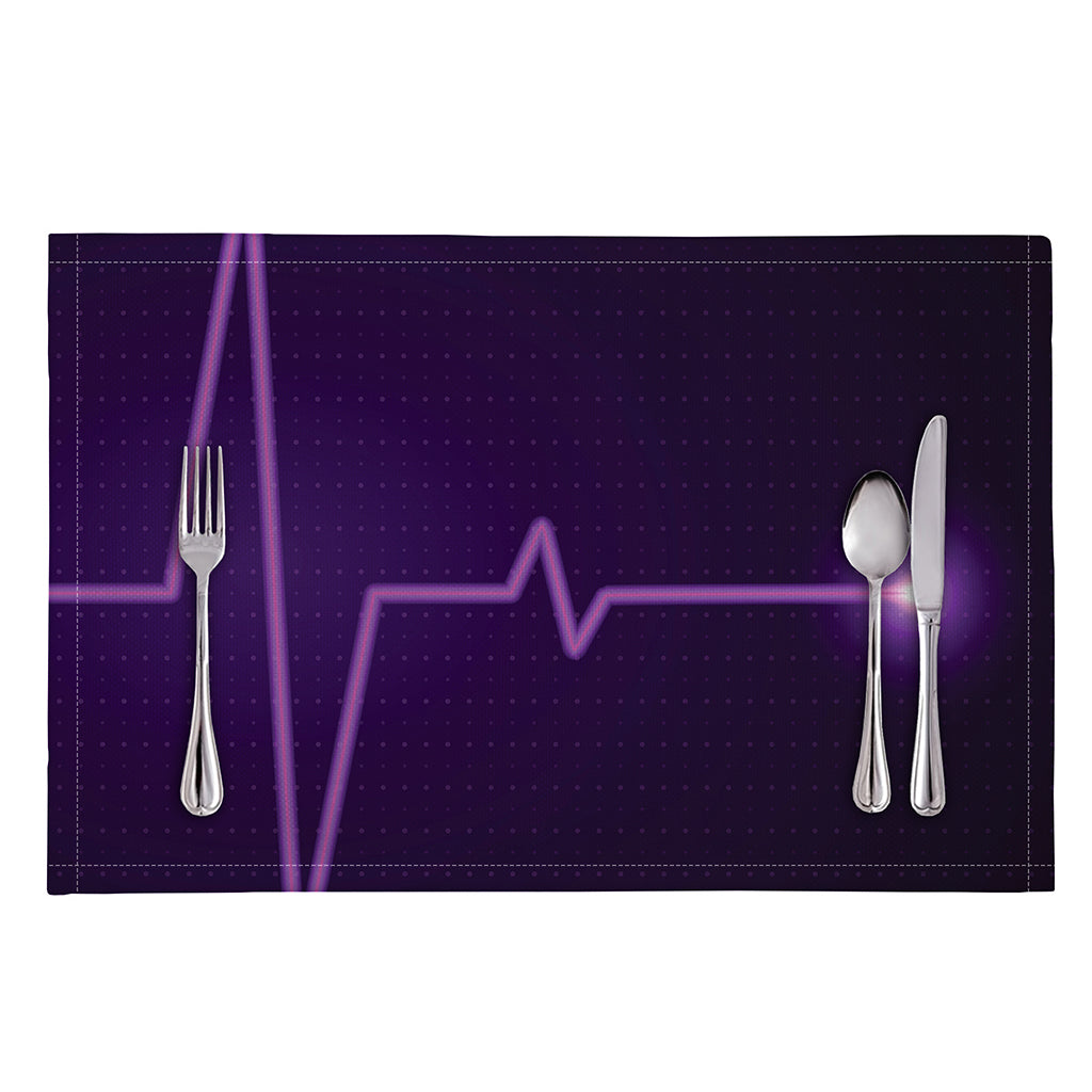 Purple Heartbeat Print Placemat