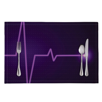 Purple Heartbeat Print Placemat