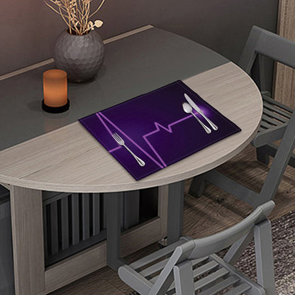 Purple Heartbeat Print Placemat