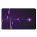 Purple Heartbeat Print Polyester Doormat