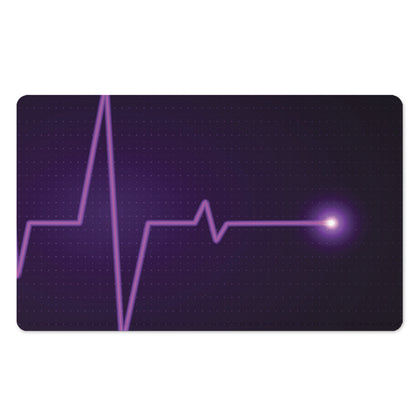 Purple Heartbeat Print Polyester Doormat