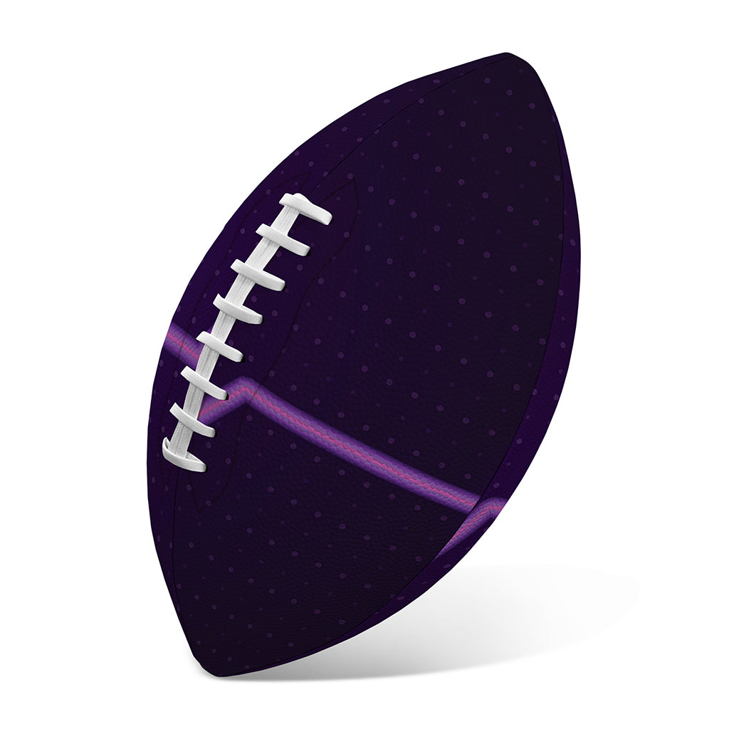 Purple Heartbeat Print Rugby Ball