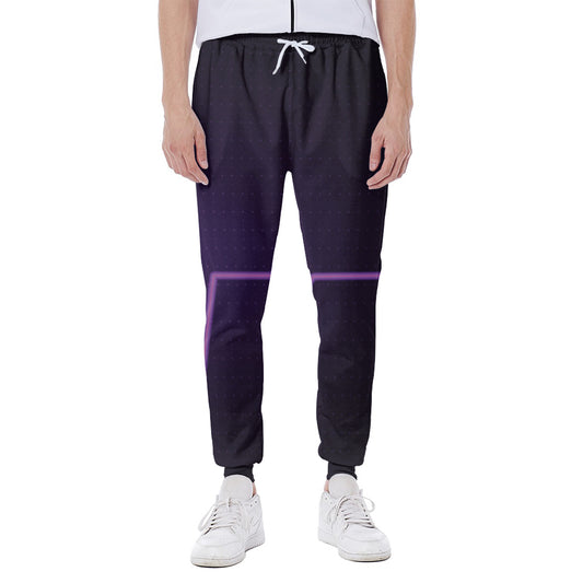 Purple Heartbeat Print Scuba Joggers