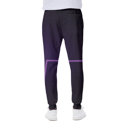 Purple Heartbeat Print Scuba Joggers