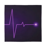 Purple Heartbeat Print Silk Bandana