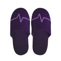 Purple Heartbeat Print Slippers
