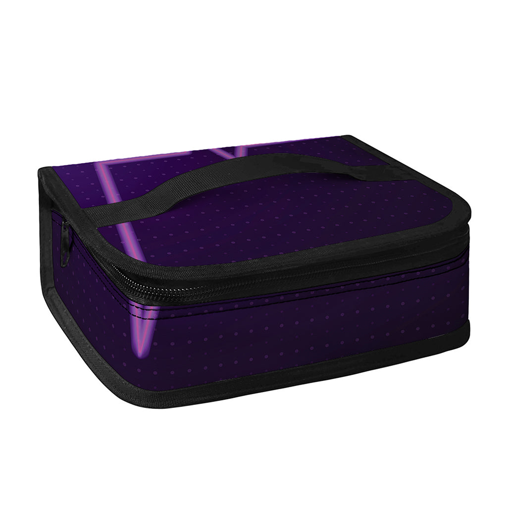 Purple Heartbeat Print Small Lunch Bag