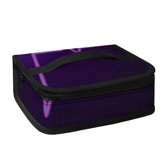 Purple Heartbeat Print Small Lunch Bag