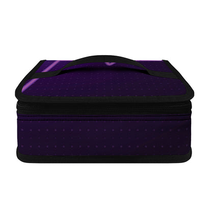 Purple Heartbeat Print Small Lunch Bag