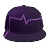 Purple Heartbeat Print Snapback Cap