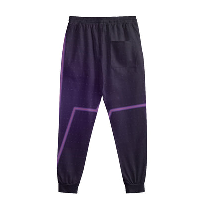 Purple Heartbeat Print Sweatpants