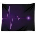 Purple Heartbeat Print Tapestry