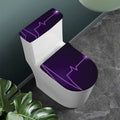 Purple Heartbeat Print Toilet Lid And Tank Cover Set