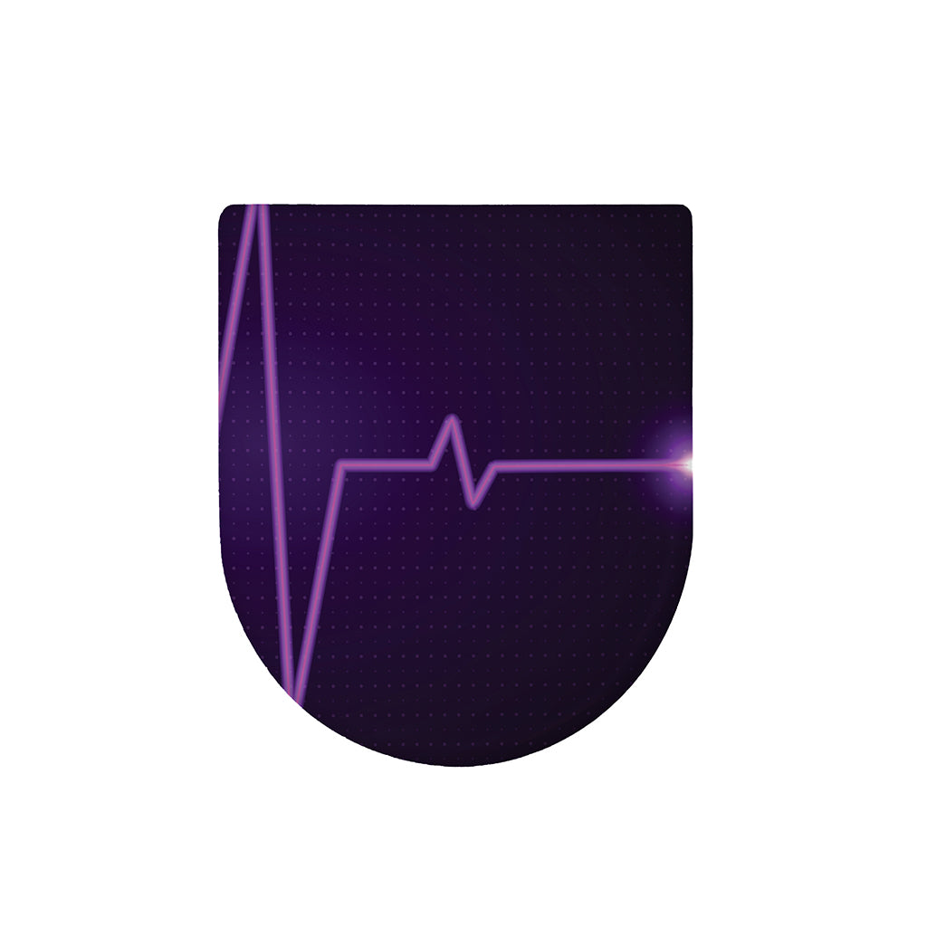 Purple Heartbeat Print Toilet Lid Cover