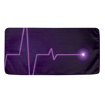 Purple Heartbeat Print Towel
