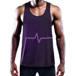 Purple Heartbeat Print Training Tank Top
