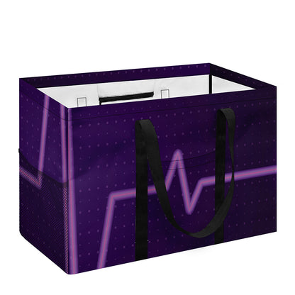 Purple Heartbeat Print Utility Tote Bag