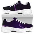 Purple Heartbeat Print White Chunky Shoes