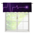 Purple Heartbeat Print Window Valance
