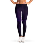 Purple Heartbeat Print Women's Leggings