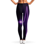Purple Heartbeat Print Women's Leggings