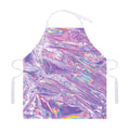 Purple Holographic Print Adjustable Apron