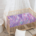 Purple Holographic Print Baby Crib Sheet