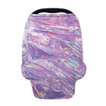 Purple Holographic Print Baby Seat Cover