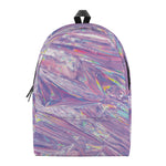 Purple Holographic Print Backpack