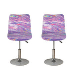 Purple Holographic Print Bar Stool Covers
