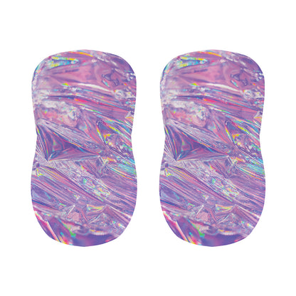 Purple Holographic Print Bar Stool Covers