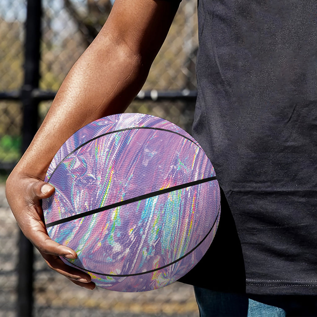 Purple Holographic Print Basketball