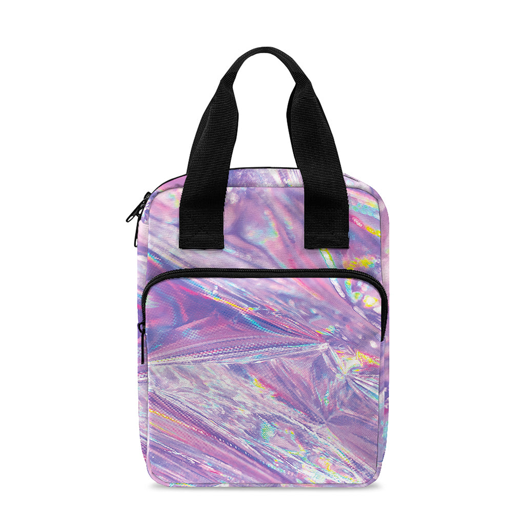 Purple Holographic Print Bible Tote Bag