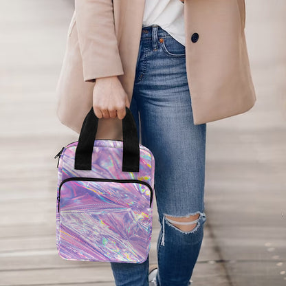 Purple Holographic Print Bible Tote Bag