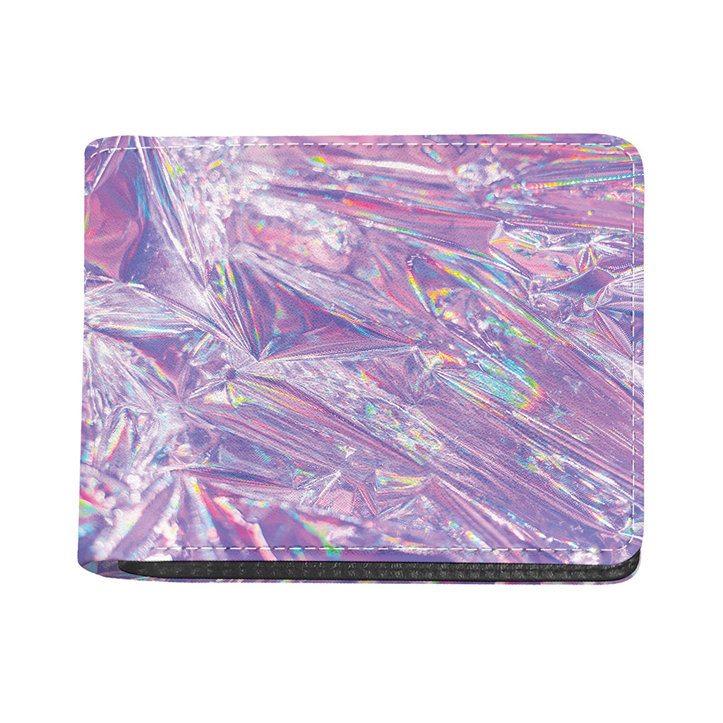 Purple Holographic Print Bifold Wallet