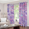 Purple Holographic Print Blackout Grommet Curtains