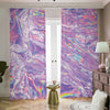 Purple Holographic Print Blackout Pencil Pleat Curtains