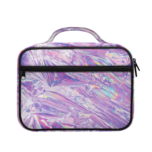 Purple Holographic Print Briefcase Bible Bag