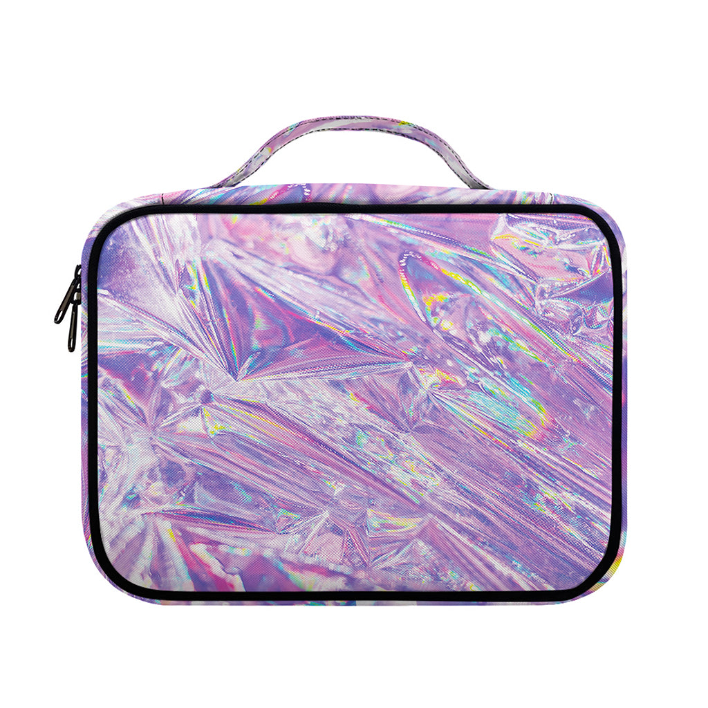 Purple Holographic Print Briefcase Bible Bag
