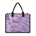 Purple Holographic Print Canvas Tote Bag