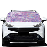Purple Holographic Print Car Windshield Snow Cover